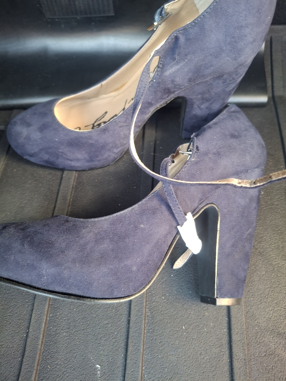 American Rag Women's Navy Suede Mary Jane Pumps - Picture 4 of 5